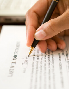 women signing a will